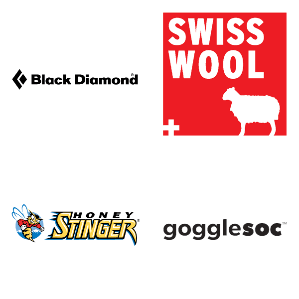 Brands we carry: Black Diamond, Swiss Wool, HoneyStinger, and gogglesoc